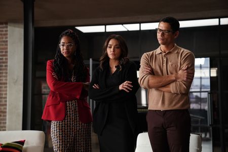 Charlie Barnett, Natalie Martinez, and Imani Vaughn-Jones in Ordinary Joe (2021)