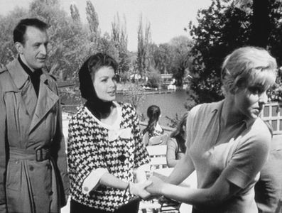 Eva Bartok, Alexander Kerst, and Sabine Sesselmann in Naked in the Night (1958)