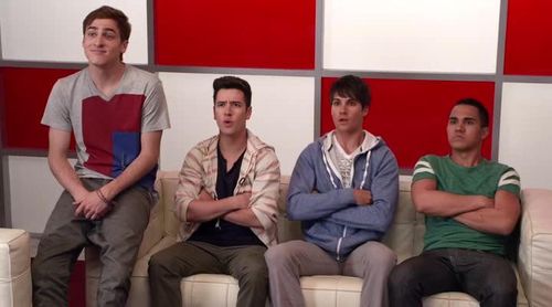 Kendall Schmidt, Carlos PenaVega, James Maslow, and Logan Henderson in Big Time Rush (2009)