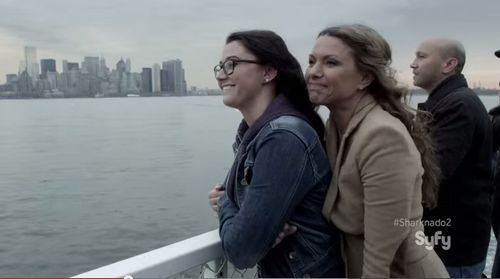 Still of Courtney Baxter and Kari Wuhrer in Sharknado 2