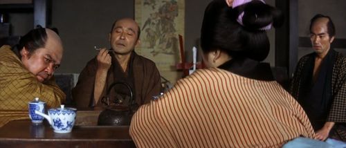 Tatsuo Endô, Masumi Harukawa, Kôichi Mizuhara, and Gen Takasugi in Zatoichi's Cane Sword (1967)