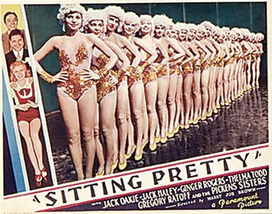 Ginger Rogers, Jack Haley, Peaches Jackson, Mae Madison, Joyce Mathews, Jack Oakie, and Helen Splane in Sitting Pretty (