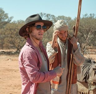 Director Roderick MacKay on set of The Furnace with Ahmed Malek