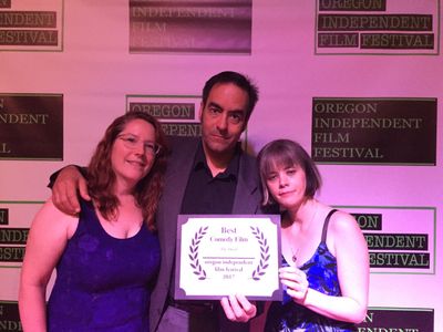 Producer Katrina L. Martin, Director Edward Martin III, and Producer Amber Bariaktari at the Oregon Independent Film Fes