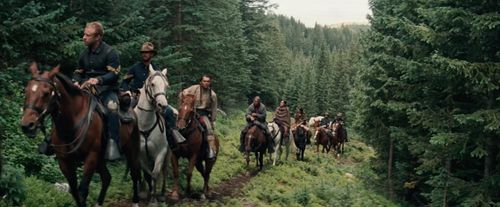 Ben Foster, Adam Beach, Q'orianka Kilcher, Jesse Plemons, Wes Studi, Ryan Bingham, Timothée Chalamet, and Tanaya Beatty 