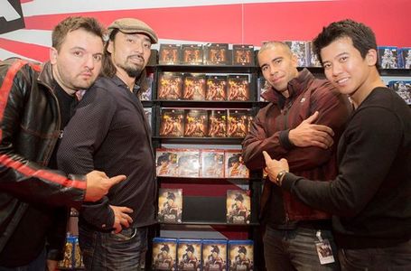 London Comic-con 2014 fall at Manga U.K. booth with Patrick Gill, Akira Koieyama & Joey Ansah