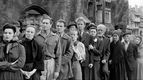 Lloyd Bridges, Helen Beverley, Morris Carnovsky, Carl Esmond, Nancy Gates, Marie Lund, Osa Massen, and Herbert Rudley in