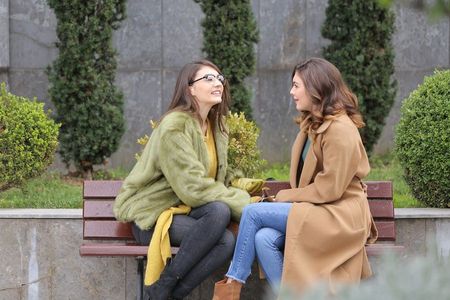 Burcu Özberk and Aydan Koptur in Aslan Ailem (2017)