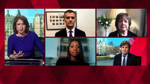 Jasmine Cameron-Chileshe, Jo Coburn, Margaret Hodge, Nick Watt, and Mark Harper in Politics Live: Episode dated 22 Febru