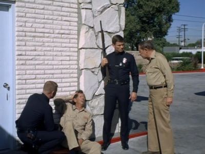 Frank Evans, Barry Brooks, Kent McCord, and Martin Milner in Adam-12 (1968)