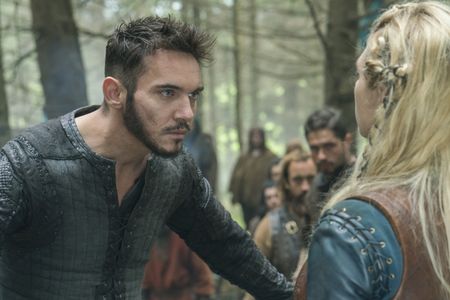 Jonathan Rhys Meyers and Katheryn Winnick in Vikings (2013)