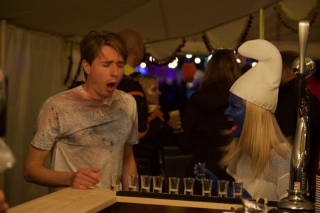 Joe Thomas and Samantha E. Hunt in The Festival (2018)