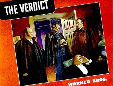 Peter Lorre, Sydney Greenstreet, George Coulouris, and Marcel De la Brosse in The Verdict (1946)