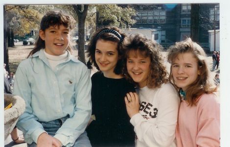 Winona Ryder with Kelli Clevenger on set of 