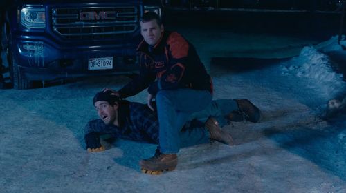 Ian Ronningen as Jivin' Pete and Jared Keeso as Wayne in Letterkenny