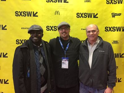 Abar Rouse, Pat Kondelis, and Danny Robbins at the SXSW world premiere of Disgraced.