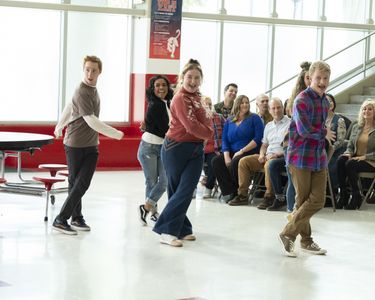 Lauryn Cariño, Alex Quijano, Julia Lester, Larry Saperstein, and Joe Serafini in High School Musical: The Musical: The S