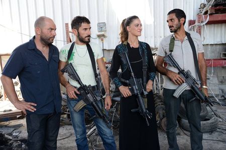 Rona-Lee Shimon, Lior Raz, Doron Ben-David, and Tsahi Halevi in Fauda (2015)