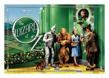 Judy Garland, Ray Bolger, Jack Haley, Bert Lahr, Frank Morgan, and Terry in The Wizard of Oz (1939)