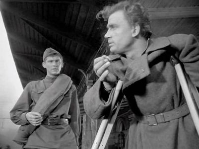 Vladimir Ivashov and Evgeniy Urbanskiy in Ballad of a Soldier (1959)