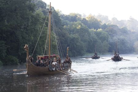 Angus MacInnes, Gustaf Skarsgård, Travis Fimmel, Clive Standen, Tadhg Murphy, and Diarmaid Murtagh in Vikings: A King's 