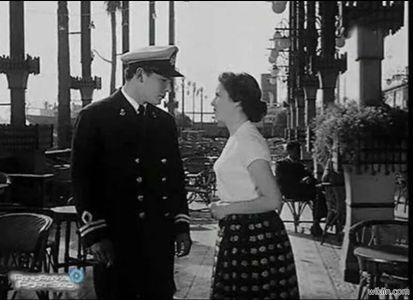 Faten Hamamah and Ahmed Ramzy in Love and Tears (1955)