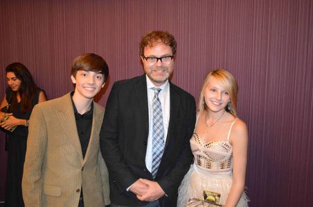 Gianna LePera, CJ Diel with Rainn Wilson at the premier of The Stream