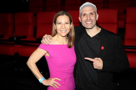 Red carpet NYC premiere of TERRIFIER 2. PICTURED: Amy Russ and the director, Damien Leone