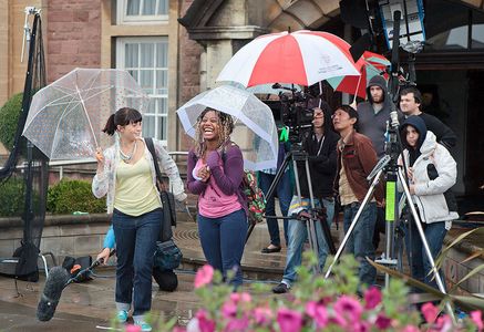 Catrin Stewart, Keefa Chan, and Bethan Mary-James in On a Knife Edge (2010)