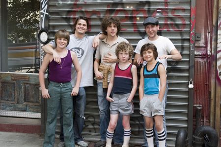 Jesse Eisenberg, Christopher Rodriguez Marquette, Jason Ritter, Miles Chandler, Steven Hinkle, and Cain Kerner in The Ed