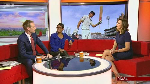 Sally Nugent, Alastair Cook, Naga Munchetty, and Dan Walker in Breakfast (2000)