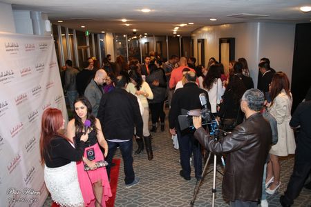 Actress, Reem Kadem being interviewed at The 19th Annual Arab Film Festival in Los Angeles.