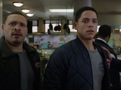 Charlie Barnett and Joe Minoso in Chicago Fire (2012)