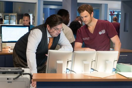 Oliver Platt and Nick Gehlfuss in Chicago Med (2015)