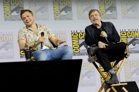 Mark Hamill and Taron Egerton at an event for The Dark Crystal: Age of Resistance (2019)