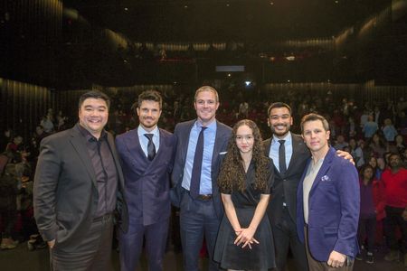 Stephen Amell, Robbie Amell, Chris Pare, Alex Mallari Jr., Jeff Chan, and Sirena Gulamgaus in Code 8: Part II (2024)