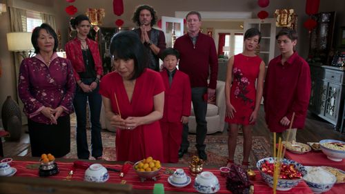 Lauren Tom, Stoney Westmoreland, Lilan Bowden, Asher Angel, Peyton Elizabeth Lee, and Alan Ko in Andi Mack (2017)