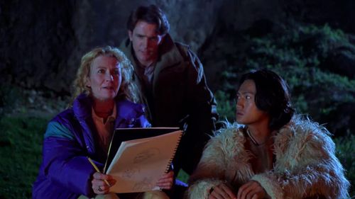 Juliet Mills, Richard Joseph Paul, and Tai Thai in The Primevals (2023)