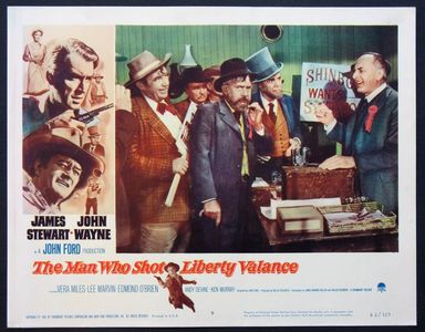 James Stewart, John Wayne, John Carradine, Lee Marvin, Andy Devine, Vera Miles, Ken Murray, Edmond O'Brien, and Robert F