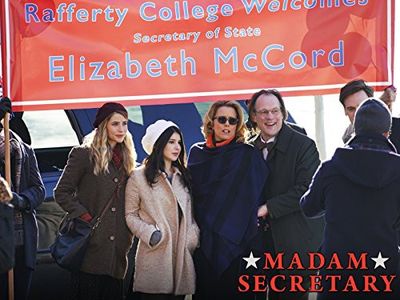 Téa Leoni, John Wojda, Kathrine Herzer, and Wallis Currie-Wood in Madam Secretary (2014)