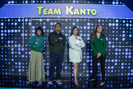 K Brosas, Connh Cruz, Adam Domingo, and Kat Galang in Family Feud Philippines (2022)