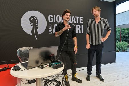 Gabriele Fabbro and Alex Cvetkov presenting their films at the 76 Venice Film Festival