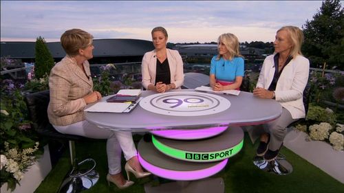 Clare Balding, Martina Navratilova, Tracy Austin, and Kim Clijsters in Today at Wimbledon (1964)