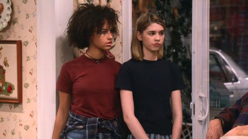 Ashley Aufderheide and Callie Haverda in That '90s Show (2023)