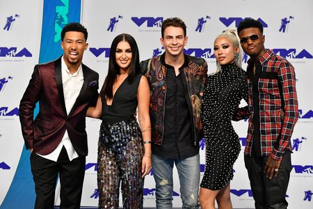 Lawrence Jackson, Tamara Dhia, Erik Zachary, Amy Pham and DC Young Fly attend the 2017 MTV Video Music Awards at The For