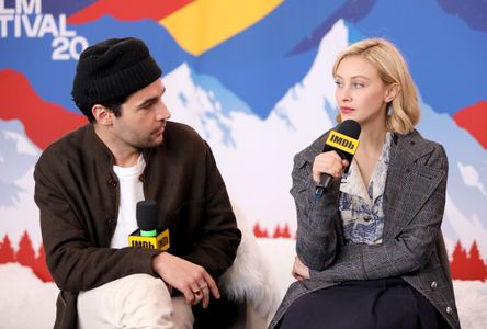 Sarah Gadon and Christopher Abbott at an event for The IMDb Studio at Sundance: The IMDb Studio at Acura Festival Villag