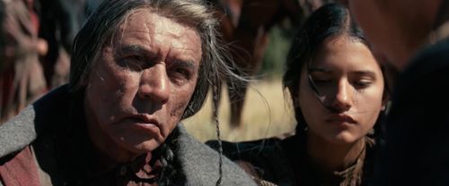 Wes Studi and Tanaya Beatty in Hostiles (2017)