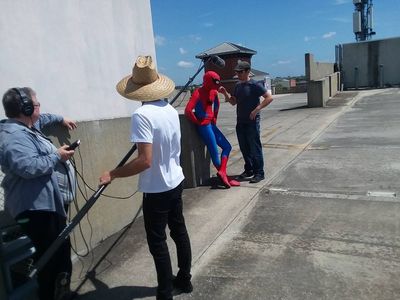 Nicholas Canning and Chris Plourde in A Friend Called Spider-Man