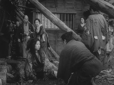 Toshirô Mifune, Kyôko Kagawa, Nijiko Kiyokawa, Kôji Mitsui, Akemi Negishi, and Isuzu Yamada in The Lower Depths (1957)