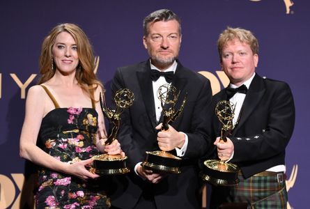 Charlie Brooker, Annabel Jones, and Russell McLean at an event for The 71st Primetime Emmy Awards (2019)